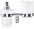 Inda Products Deleted  - Ego - Double Ring with tumbler & liquid soap dispenser