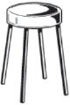 Inda Products Deleted  - Hotellerie - Stool 42h x 31 dia cm