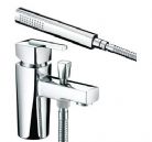 Britton Deleted - Qube - 1 Hole Bath Shower Mixer Chrome Plated