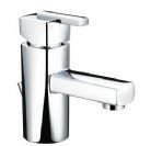 Britton Deleted - Qube - Mini Basin Mixer With Pop Up Waste Chrome Plated