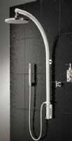 Britton Deleted - Prism - Inline Vertical Shower Pole with Handset White