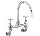 Britton Deleted - 1901 - Wall Mounted Bridge Sink Mixer Chrome Plated