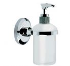 Britton Deleted - Solo - Wall Mounted Frosted Glass Soap Dispenser Chrome Plated