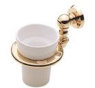 Britton Deleted - 1901 - Toothbrush & Tumbler Holder Gold Plated