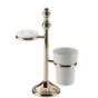 Britton Deleted - 1901 - Free Standing Toothbrush & Tumbler Holder Gold Plated