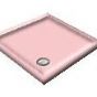  a Discontinued - Offset Pentagon  - Misty Pink Shower Trays