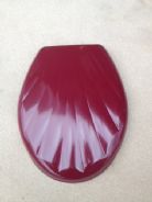  a Discontinued - Plastic - Burgundy Shell Toliet Seat