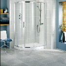 Showerlux - Glide - Round Offset Twin Door Shower Enclosure