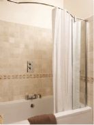 Kudos - Inspire - Overbath Shower Panel and Curved Rail