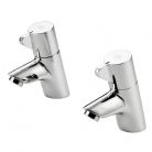 Armitage Shanks - Piccolo 21 - Pair Basin Taps with Anti Vandal Laminar Flow Outlets