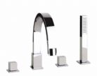 Abode - Zeal - 4 Piece Bath Filler with Shower Mixer and Diverter by Abode
