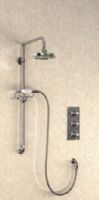 Burlington - Clyde - Concealed Thermostatic Valve with Straight Arm - with 12 Shower Rose
