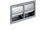 Inda - Hotellerie - Recessed double toilet roll holder