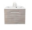 Shades Furniture - Standard - 600mm Drawer Vanity Unit with Inset Basin
