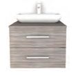 Shades Furniture - Standard - 600mm 2 Drawer Vanity Unit with Sit-on Basin
