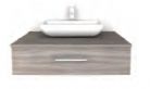 Shades Furniture - Standard - 900mm Shallow Vanity Unit with Drawer & Sit-on Basin