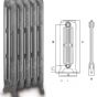 Ercos - Liberty - 3 columns smooth radiator side 3/760