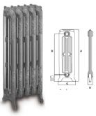 Ercos - Liberty - 3 columns smooth radiator side 3/760