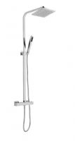 Pure - Elate - Showers - Square shower column with diverter and square chrome