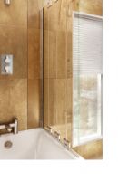 Cleargreen - Standard - Two fold bath screen, clear glass (left or right handed)