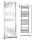 Ercos - Tekno - White towel radiator - 1800