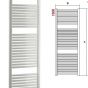 Ercos - Monica / Novella curvo - White towel radiator - 1500