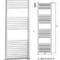 Ercos - Opera - White towel radiator - 1800