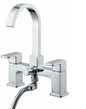 Essential - Storm - Bath shower mixer with click clack waste