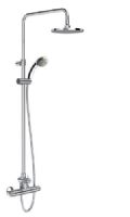 Kohler Bathrooms  - Elevation - Straight shower column, 203mm fixed head with hose