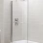 April  - Identiti2 - Square Single Bath Screen with Towel Rail by Claygate