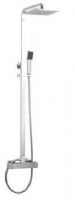 Pure - Rene - Square thermostatic bar shower valve with square fixed head
