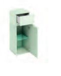 Aqua Cabinets - D450 - 30cm Single Door Base Unit with Drawer & Door