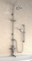 Burlington - Avon - Exposed Thermostatic Valve with Diverter Curved Arm - 9 Shower Rose