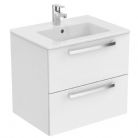 Ideal Standard - Tempo - Wall Mounted Vanity Unit with 2 Drawers 600mm