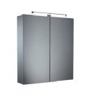 Tavistock - Conduct - Double Door Illuminated Cabinet - Aluminium