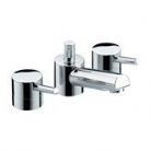 Britton Deleted - Prism - 3 Hole Basin Mixer With Pop Up Waste Chrome Plated