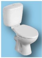  a Discontinued - Standard - Peach Shires C/c toilet (WC pan 405mm flush valve cistern)
