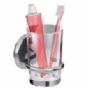 Inda Products Deleted  - Colorella - Tumbler & Holder - Chrome/Frosted Glass